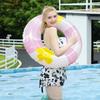 Eco-friendly Retro Flower Inflatable Swimming Ring - Thickened Beginner Pool Float for Summer Outdoor Water Play
