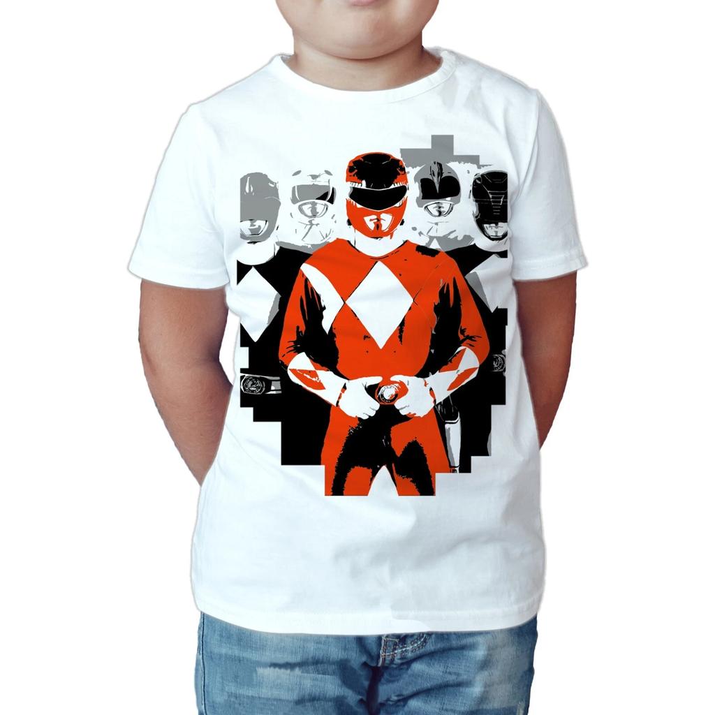 Power Rangers Red Ranger Team Official Kids T-Shirt Mighty Morphin Gift Shirt