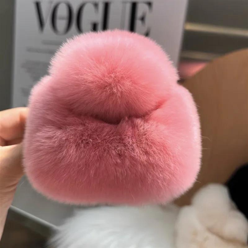 Otter Rabbit Fur Clip Korean Furry Hair Clip Cute Furry Shark Clip Headband Back of The Head Hair Clip Fashionable and Versatile