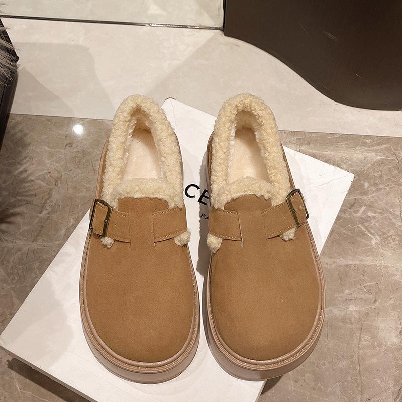 

Женские Большого Размера Утепленные Утолщенные Зимние Теплые Меховые Одинарные Туфли Утепленная Подкладка Нескользящие Альпинистские Спортивные Хлопковые Туфли 40 верблюд