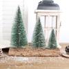 Mini Christmas Tree Ornament With Light Micro Landscape Model Crafts Snow Pine Tree  Kids