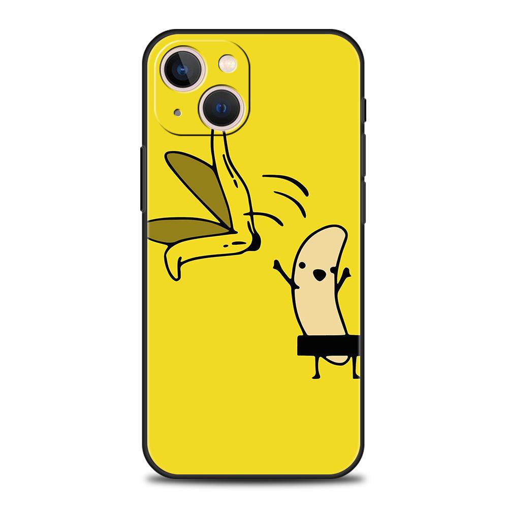 

Phone Case Cover for iPhone 17 16 15 14 13 12 Pro Max 11 Pro Max 17 AIR Plus Shockproof Soft TPU Shell Funny Bite Apple Banana iPhone 17
