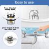 A95I--Up Tub Plug 2-In-1 With Copper Tub For Drain Plug And Hair Catcher, Anti-Clogging Filter Basket For Drain Sink