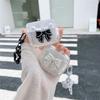 Applicable To Apple AirPods111 Generation Pro Black and White Pearl Bow Ins Advanced Bluetooth Headset Protective Case Case