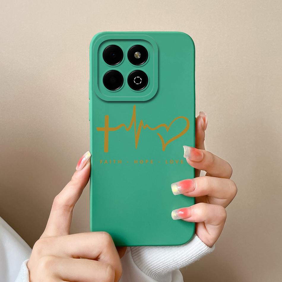 Fashion Cover For Honor X6B Case Soft Liquid Silicone Camera Protection Anti Drop Candy Phone Back Cover Model JDY-LX1 LX2 Funda