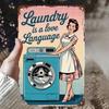 Vintage Laundry Room Metal Sign 8x12 Inch, Heavy Duty Iron Wall Decor for House