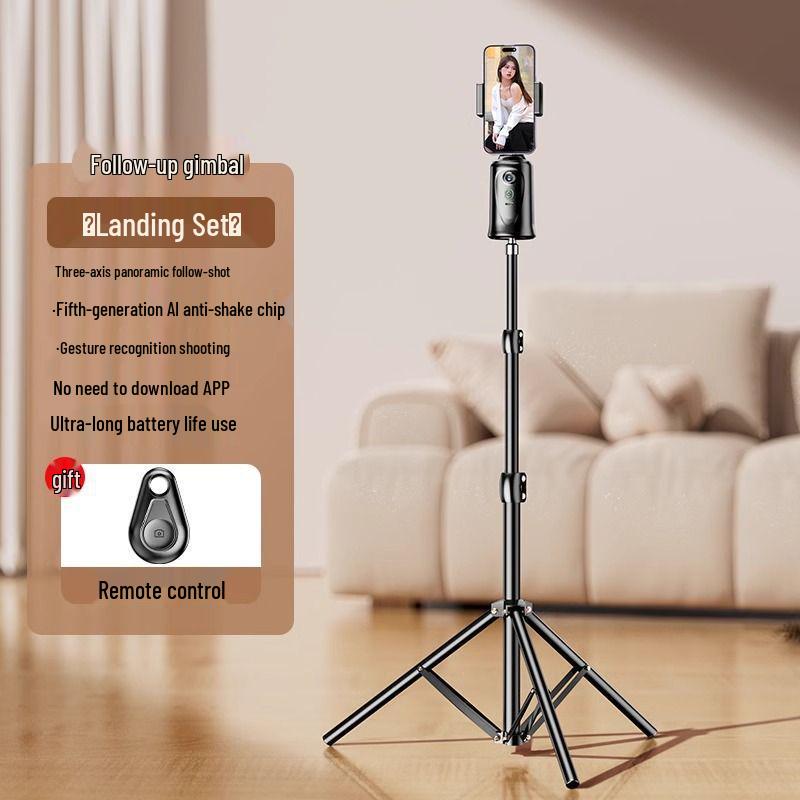 360° Automatic Rotating Gimbal Selfie Stick with Face Tracking for Live Streaming