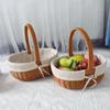 Outdoor Woven Rattan Storage & Picnic Basket with Lid – Ideal for Shopping, Gifts, Eggs & More