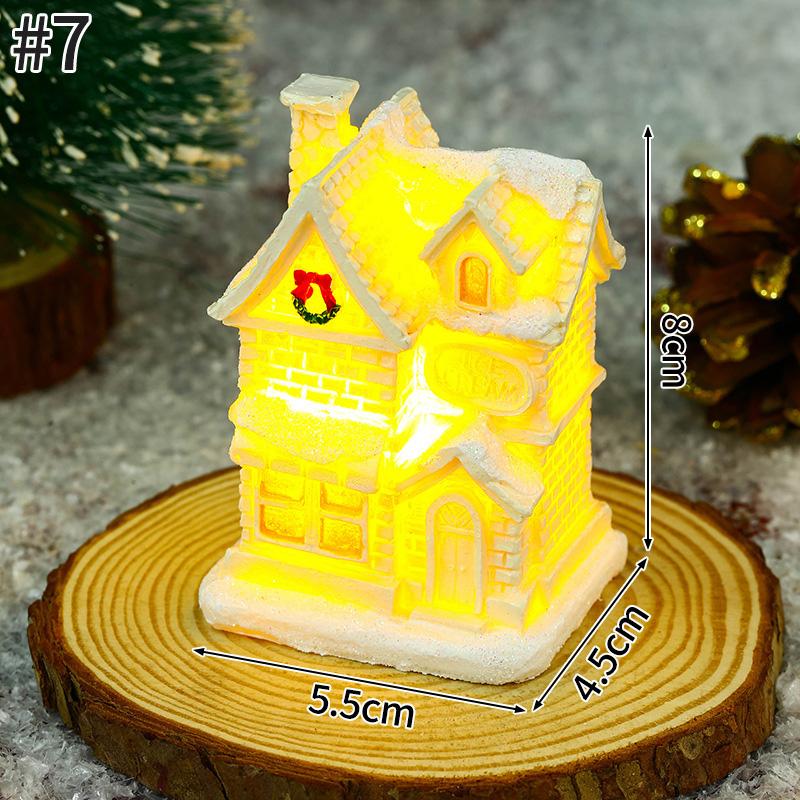 Christmas Home Decoration Xmas Desk Accessories House Micro Landscape Santa Claus Figure Christmas Gift for Women Girls