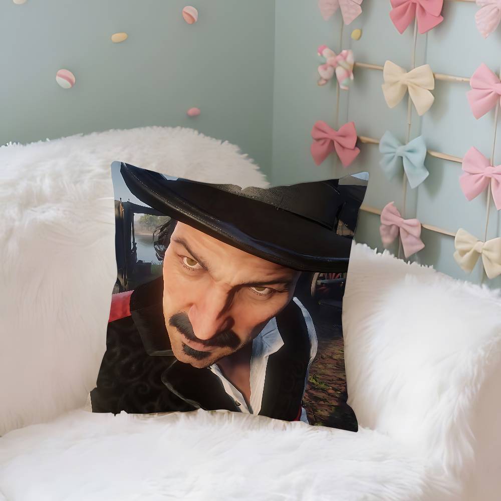 Game GRed Deads Redemption 2 Case Plush Fabric Soft Pillowcase Double Sided Print Cushion Cover Household Gifts