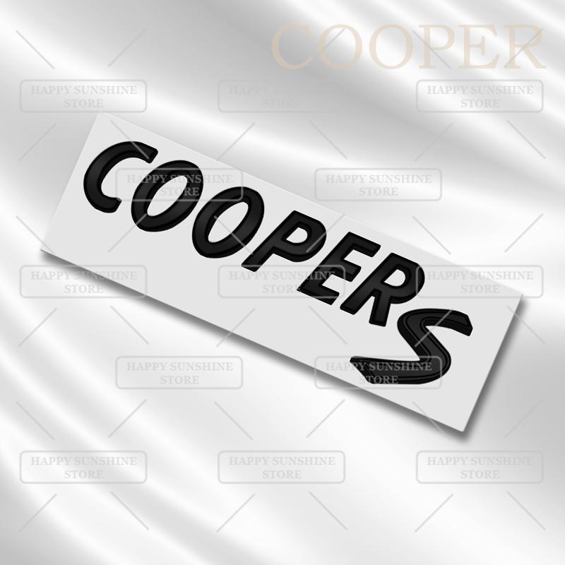 3D kovový znak Cooper S D na zadní výklopnou záď kufr Auto samolepka Karoserie kufru Pro MINI T36 JCW Černé písmena Znak Dekorace Příslušenství