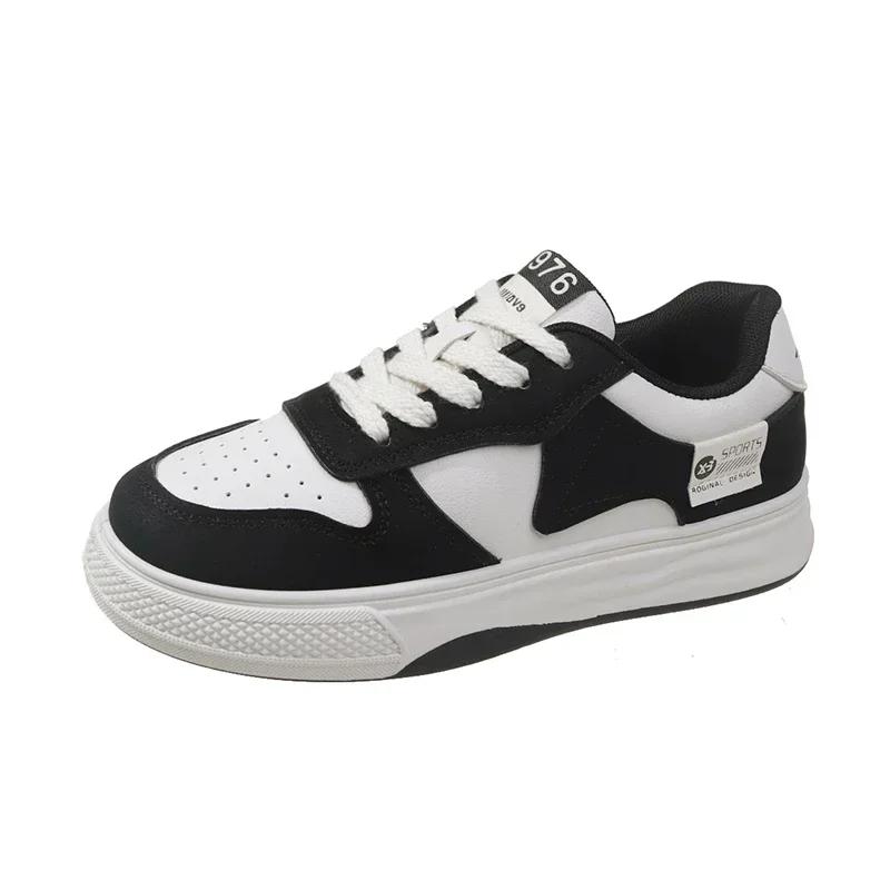 Platform Sports Shoes Flat Female Sneakers Women Tennis Spring Casual Vulcanize Black Fashion Harajuku Thick-sole Sneakers