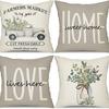 Flax Popular Pillowcase Nordic Home Decoration Pillow Office Car Cushions