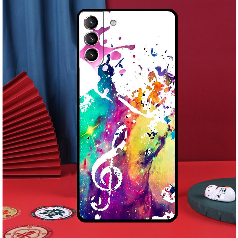 Music Notes Treble Clef Phone Case For Samsung Galaxy S24 Ultra S9 S10 S20 FE S21 S22 S23 Plus S25 Ultra Back Cover