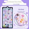 Children's 3D Cartoon Puffy Crystal Diamond Stickers - Cute Embossed Decor for Girls