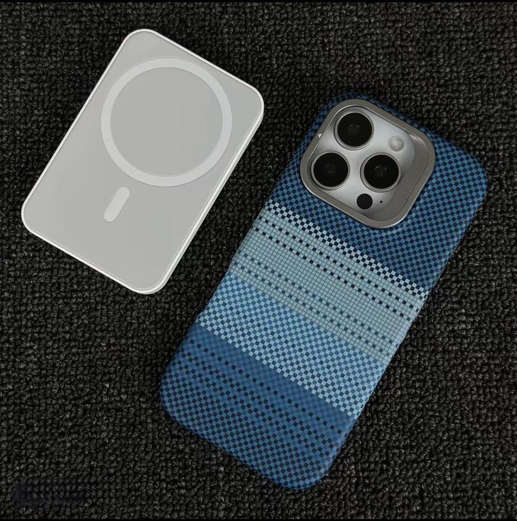Sunset Moonrise Kevlar Magnetic iPhone 17 Pro Max Case with Creative Lens Stand