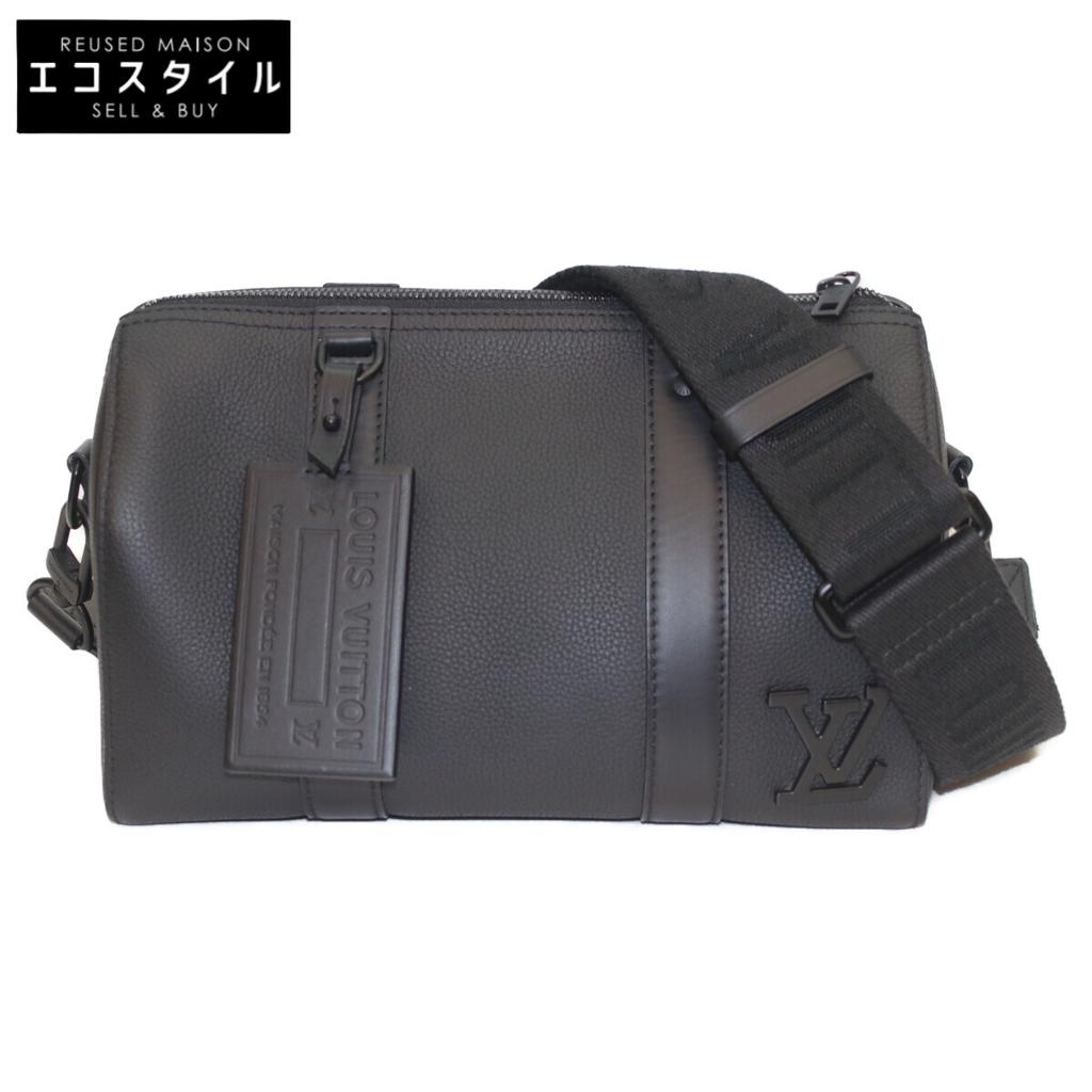 Louis Vuitton M59255 Aerogram City Keepall Shoulder Bag Black / blackUsed