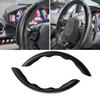 2pcs Steering Wheel Cover Carbon Fiber Color Anti Slip Wear Resistant Stylish Steering Wheel Grip