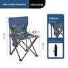 Portable Folding Camping Chair with Backrest and Table - Moisture-Proof, Thickened for Outdoor Leisure and Fishing