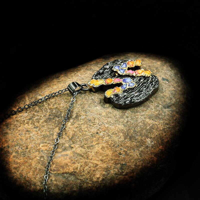 Bohemian Ethnic Style Black And Gold Two-Color Necklace, Guangdong