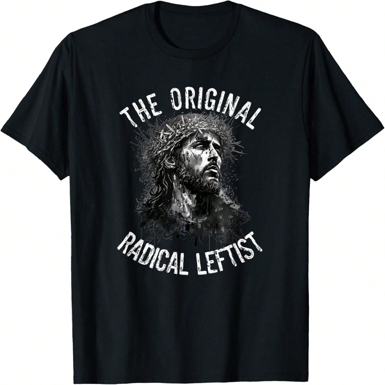 Jesus Riding Dinosaur UFO Alien Cross Religious Retro God T-Shirt S разноцветный