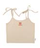 AMBLER Love Bear Ribbon Sleeveless Top An101 (Beige)