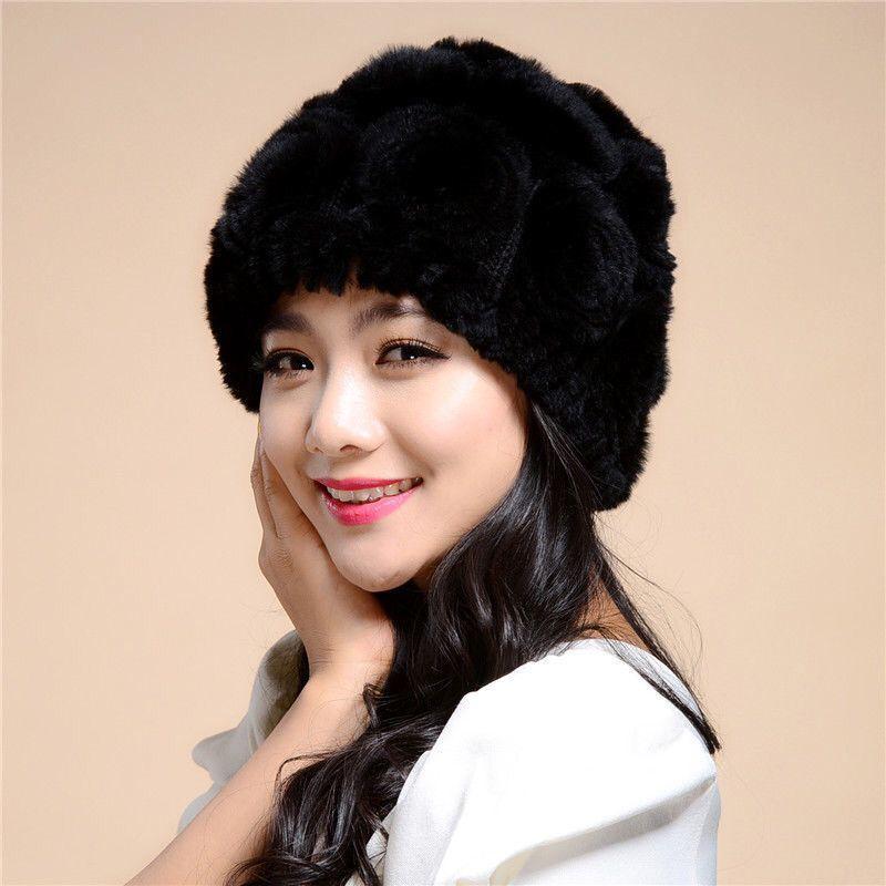 Rex Rabbit Hair Windproof Hat Children Winter Middle-aged and Elderly Cute Versatile Thickened Hat Winter Warm and Cold Ear Hat