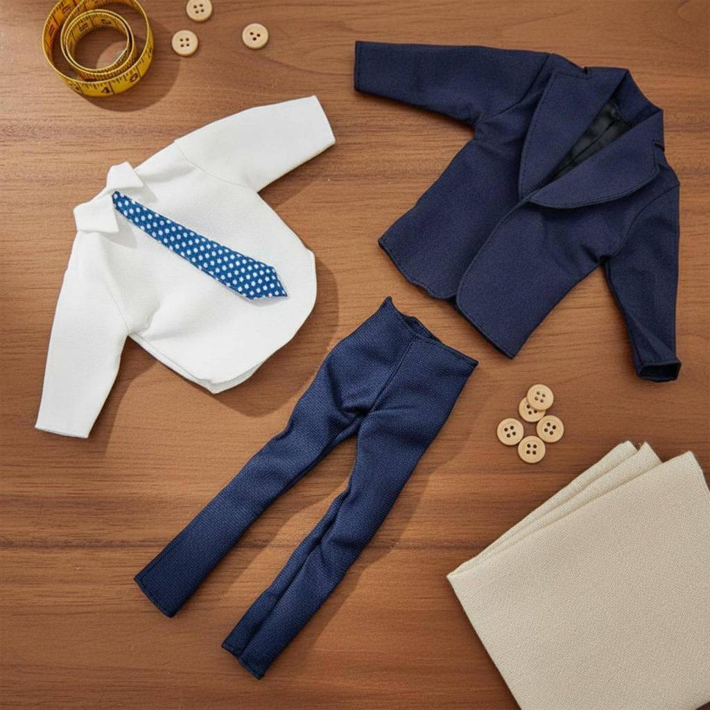 Boneco Masculino Smoking Roupa Completa Casaco Camisa Calças para Festas