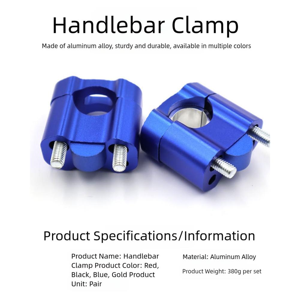 Aluminum Handlebar Clamp Protector Motorcycle Handlebar Clamp Handlebar Risers Adapter Stylish Appearance For Motorcycles