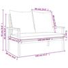 VidaXL Canapé de Jardin avec Coussin, Siège avec Accoudoir, Fauteuil avec Dossier, Meuble de Patio Terrasse, Moderne, Bois 366378