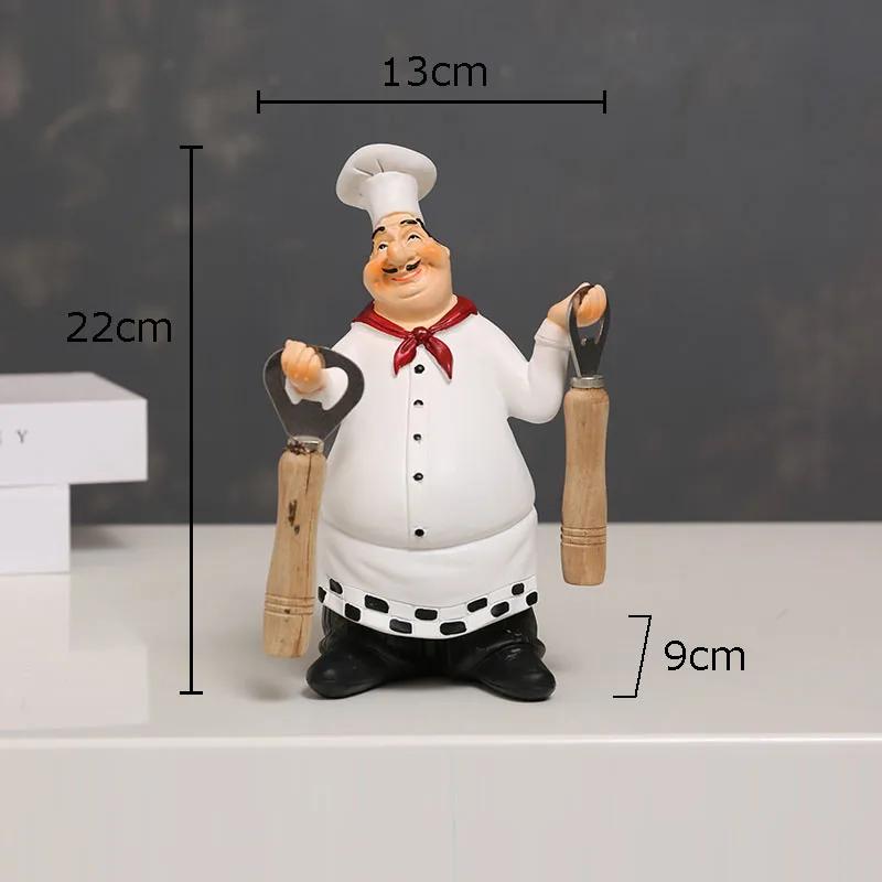 Bearded Chefs Creative Figures Statue Desk Decoration Professional Chef Character Resin Sculpture Ornaments Modern Home Decor