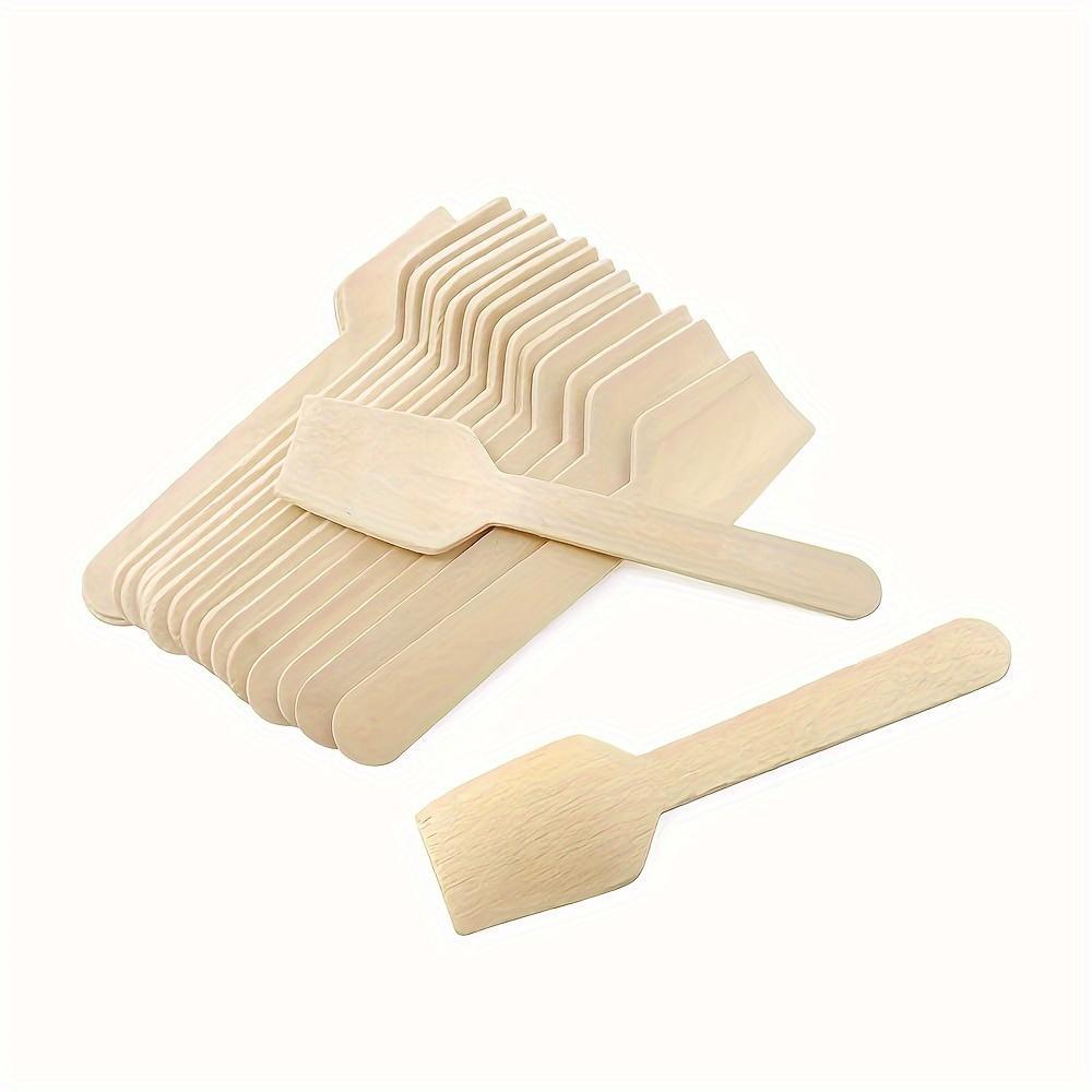 

100 шт. 3,9-дюймовая мини-деревянная ложка Одноразовая квадратная дегустационная ложка, ложка для дегустации йогурта, ложка для мороженого 100pcs
