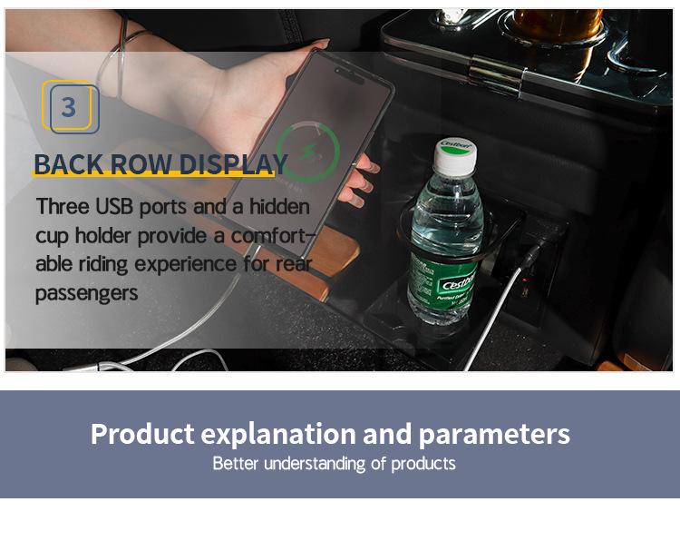 Modern Palisade Armrest Storage Box for Toyota Proace Verso