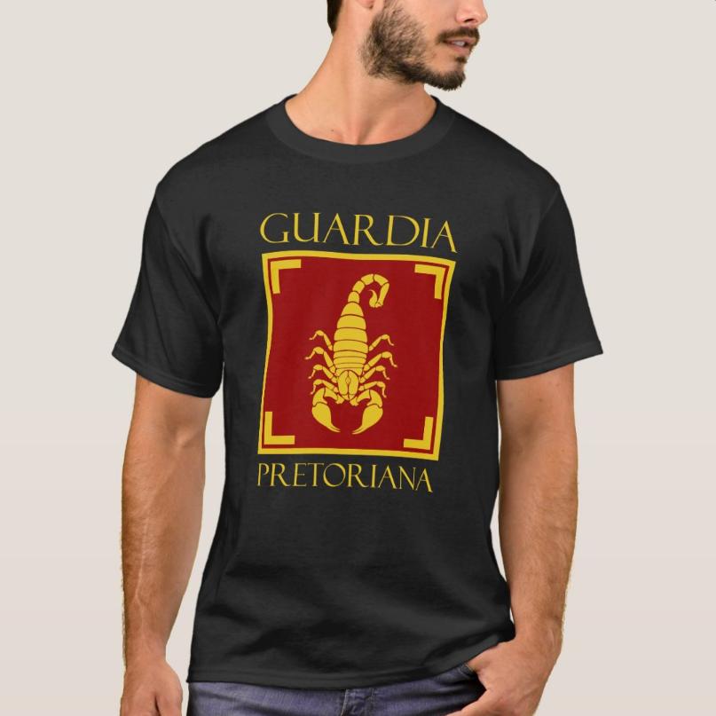 T-shirt da uomo Roman Legion SPQR Guardia Pretoriana Simbolo dello Scorpione 100% Cotone Girocollo Manica Corta Estiva Casual Taglia S3XL