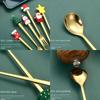 4/6pcs Stainless Steel Spoon Fork Set Gold Silver Coffee Tea Spoon Creative Tableware  Birthday Gift