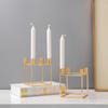 Nordic Household Gold Wrought Iron Candlestick Retro Romantic Wedding Candlestick Candle Holder Table Decoration Ornaments