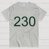 Number 230 Game Movie Cotton Summer Casual Cool Loose T-Shirt