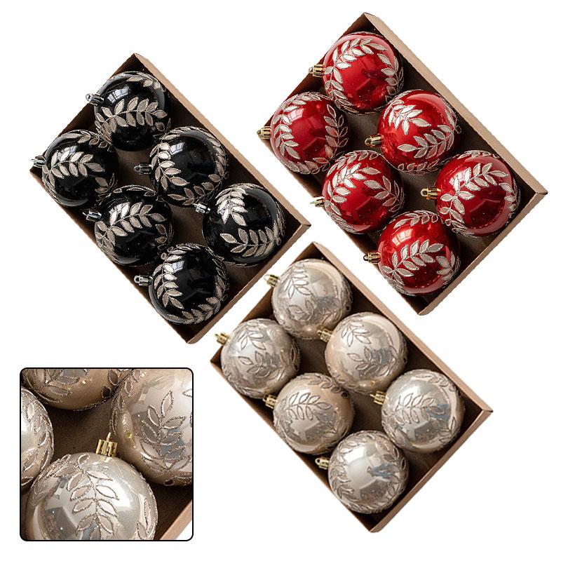 8cm Christmas Ball Kit Hanging Ball Christmas Tree Decoration Pendant Christmas Tree Balls Pendant New Year Party Decorations