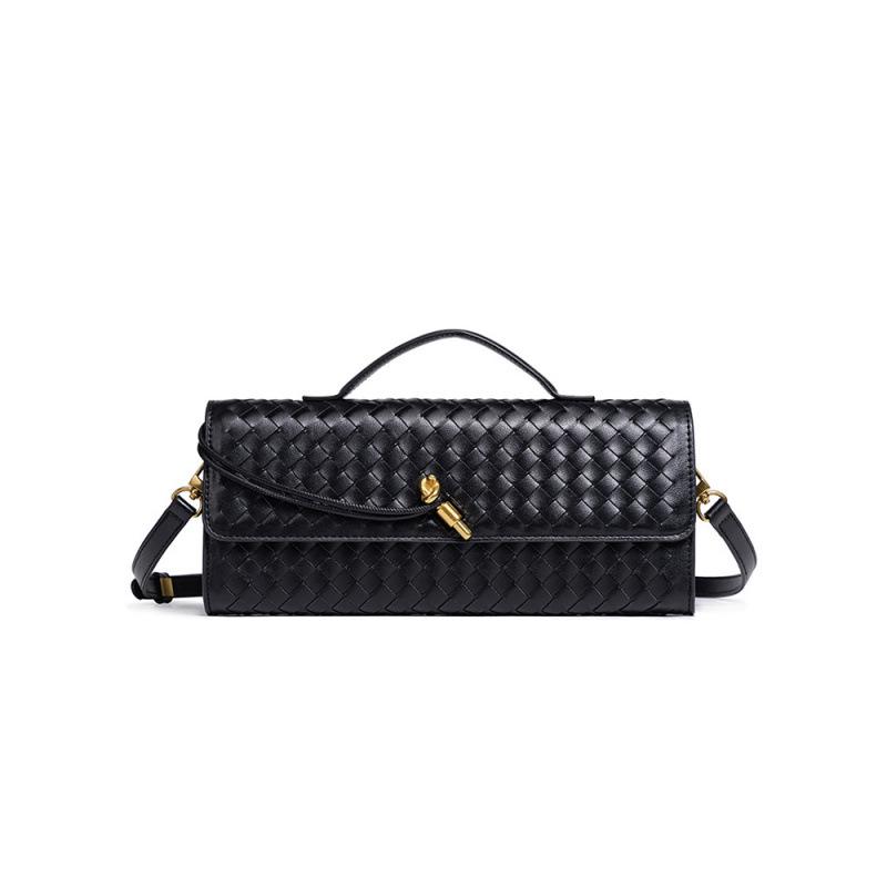 Specialized In Niche Woven One-Shoulder Baguette Bags, Fashionable Portable And Horizontal Clutch Bags, Versatile Women'S Oblique Span Bags