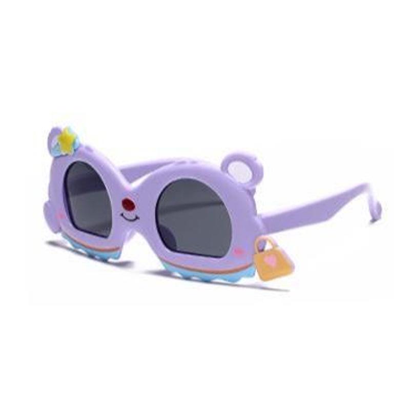 Children s Polarized UV Protection Cartoon Sunglasses for Outdoor Travel фиолетовый