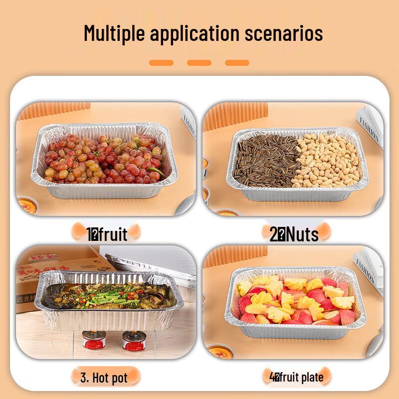 Faxilon 3.5L Aluminum Foil Baking Pans (10-Pack)