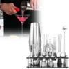 Modern Stainless Steel Cocktail Shaker Set With 25 Piece Bar Tools For Mixology