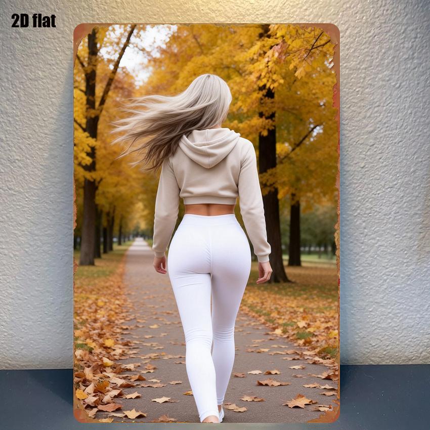 Pc Pcs Female Figure Metal Wall Sign Iconic Fashion Woman Suitable for Living Room Game Room Decor Iron Retro Signage