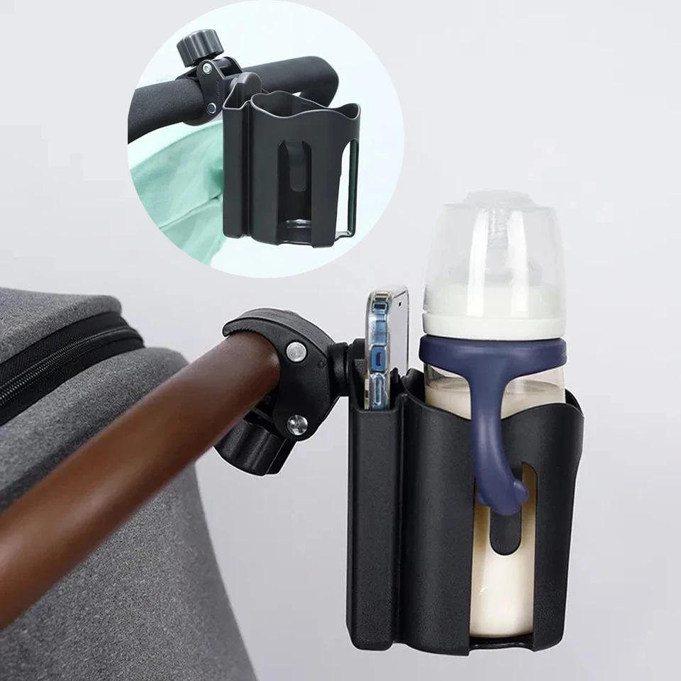 Suport pentru pahare cu apa pentru carucior pentru bebelusi cu suport pentru telefon mobil Suport pentru sticle pentru carbicicleta electrica Suport universal pentru sticla cu apa