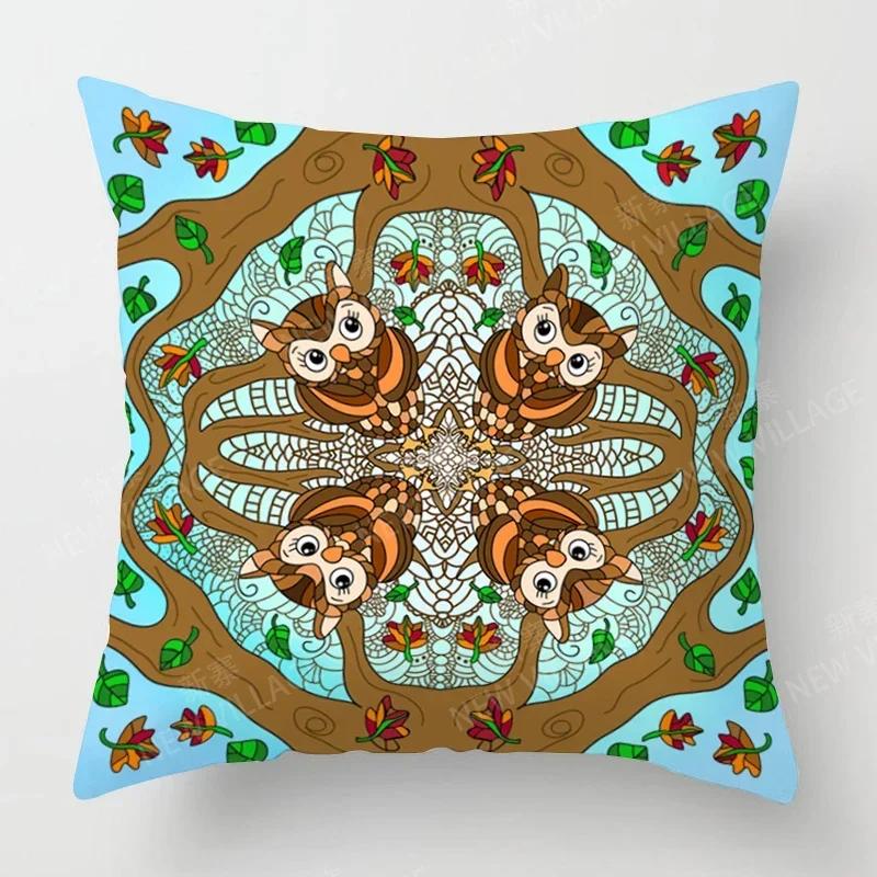 Fall Home Decor Autumn Living Room Throw Pillow Cover Sofa Boho Cushion Cover   Mandala