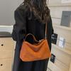 New Solid Color Underarm Bag Large Capacity PU Leather Shoulder Bag Tote Bag Women
