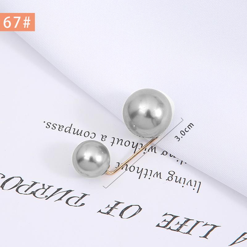 Pearl Anti-Exposure Brooch: Women's Waist-Cinching Pin & Clothing Decoration