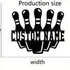Customizable Metal Wall Art Bowling Family Name Sign Personalized Fairy Tale Silhouette Home Garden Decor Hot Sale