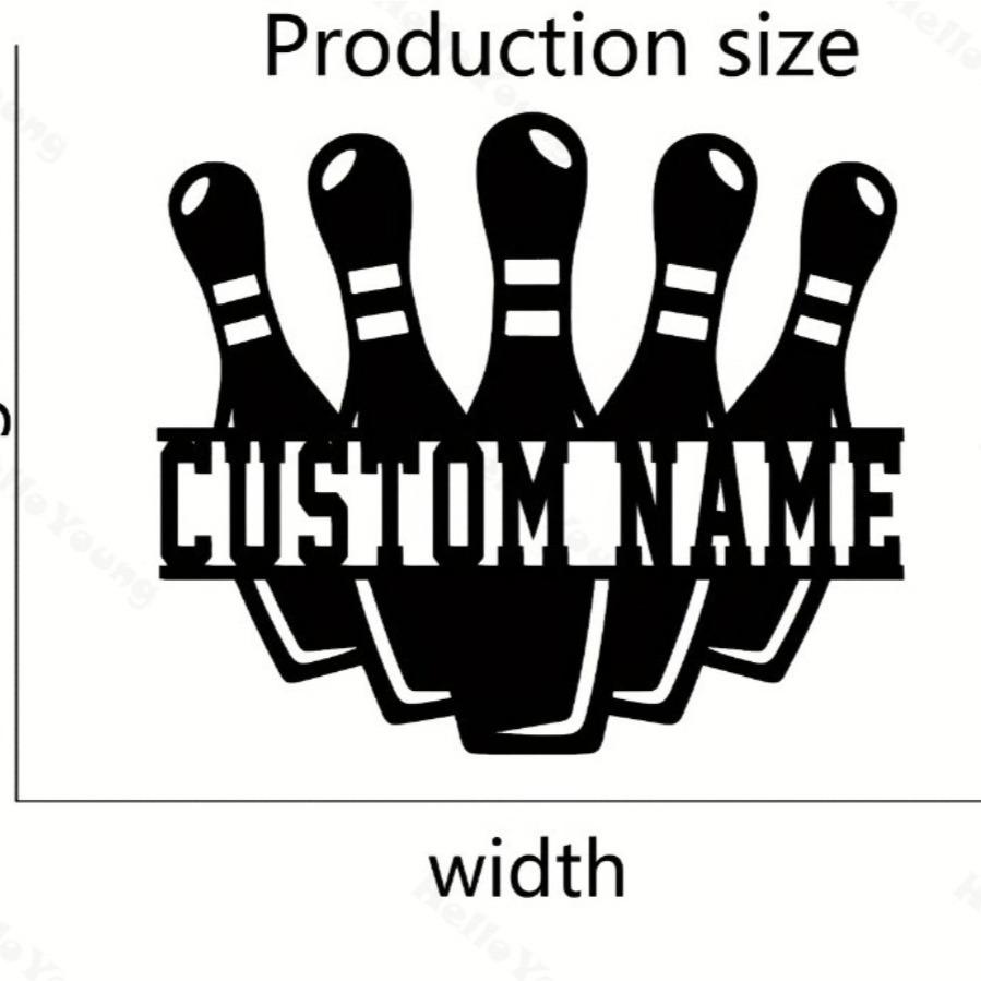 Customizable Metal Wall Art Bowling Family Name Sign Personalized Fairy Tale Silhouette Home Garden Decor Hot Sale