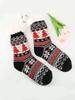 EIN PAAR Wadenlange Freizeitsocken Weihnachtssocken, Damen Herbst- und Winter-Haussocken, Schneesocken, verdickte Plüsch-Haussocken